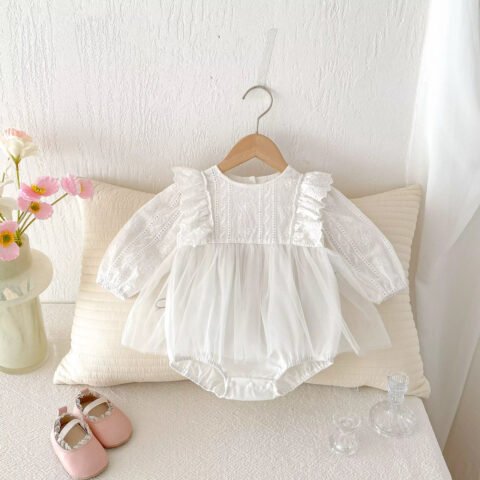 White Ruffle Dress